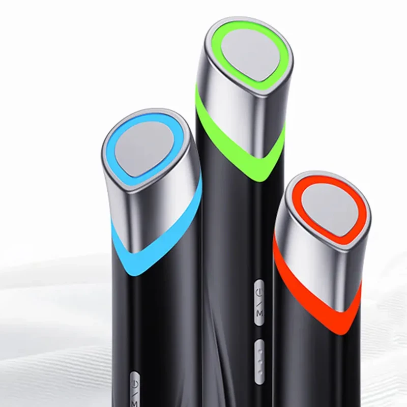 

Red Blue Light Therapy Vibrating EMS Eye Facial Lifting Device Face Massager Home Use Beauty Equipment Anti-aging Skincare Wand