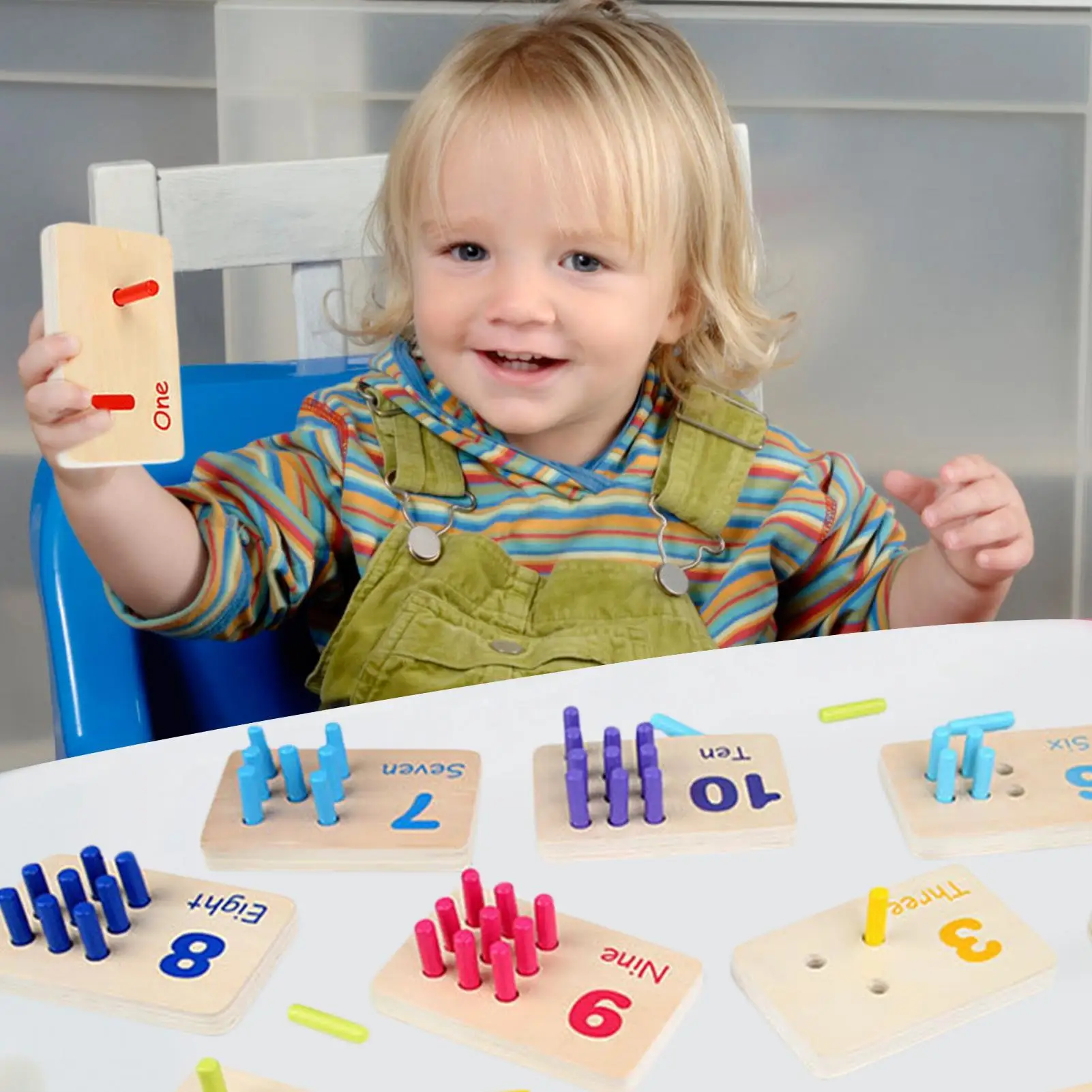 Montessori Peg Board Speelgoed Houten Tellen Peg Board Speelgoed Voorschoolse Leren Speelgoed Wiskunde En Cijfers Educatief Leren