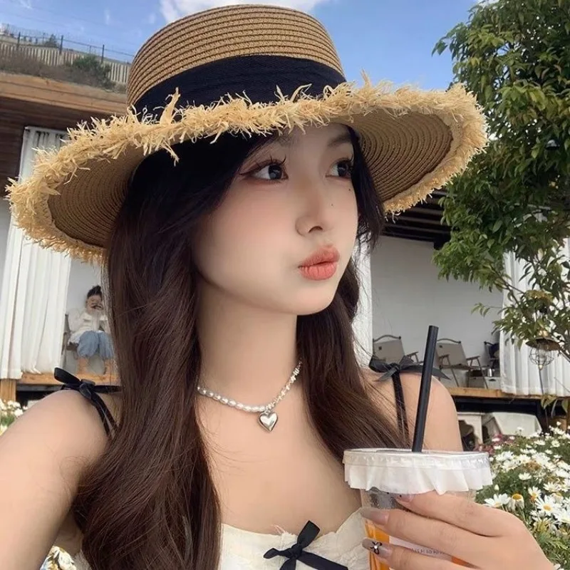 多用途の海辺の日焼け止め夏の新しい女性の休暇太陽織りバイザー