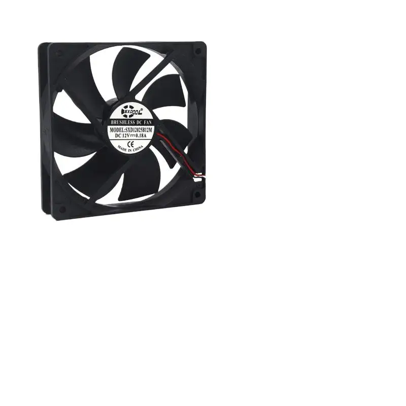 1pcs 120mm computer pc cooling fan 12cm molex 4D Connector 12025 DC 12V 0.40A 2200RPM  Axial 120x120x25 Flow