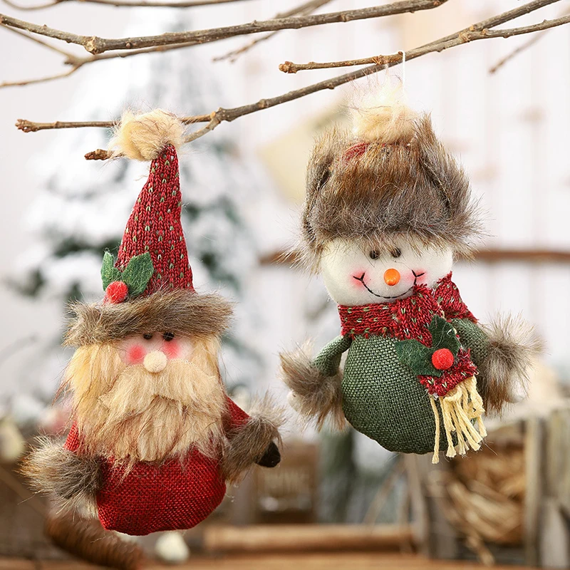 Marionnette de bonhomme de neige sans visage pour Noël, gnome de Noël, vieil homme, beurre, joyeux Noël, décorations pour la maison, ornement de Noël, nouvel an, 1PC