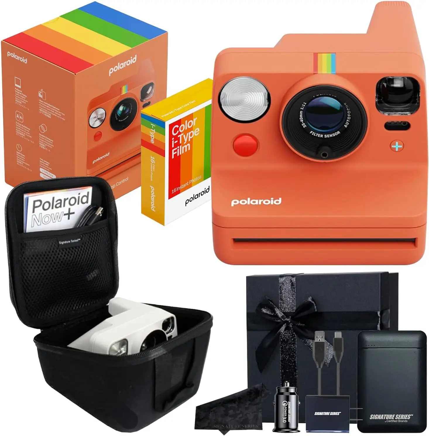 Bluetooth Instant Camera with 16 Color Film Bundle