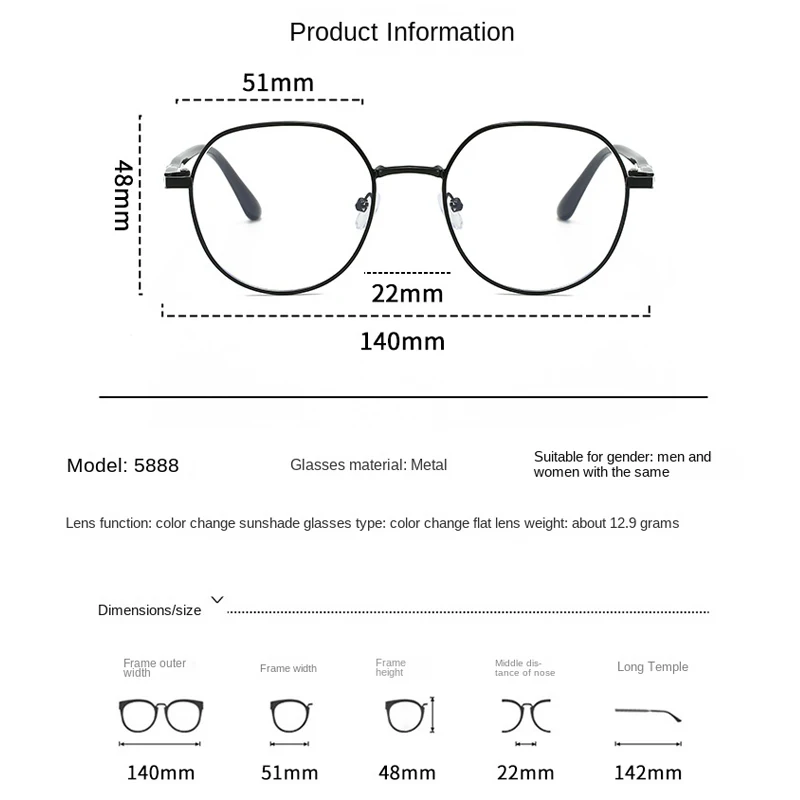2 قطعة نظارات مكافحة الضوء الأزرق رائعة نظارات معدنية مستديرة النساء الرجال الأعمال النظارات الضوء الأزرق حجب رجل سيدة النظارات #6