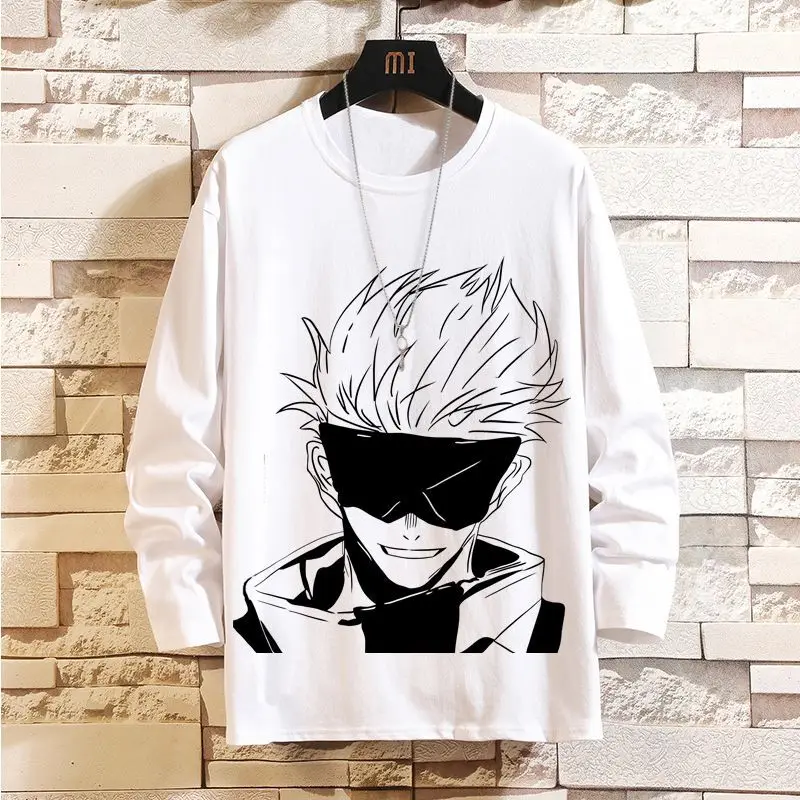 

Anime Game Jujutsu Kaisen Gojo Satoru Suguru Geto Long Sleeve T-Shirt Merchandise Two-Dimensional Autumn Winter Student Tops Fo