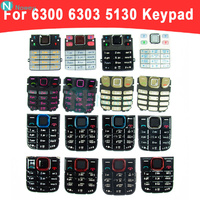 Nowey 5130 XpressMusic Cover Keyboard For Nokia 6300 6303 classic 6303c 6303ci Phone English Keypad Replacement Housing Parts