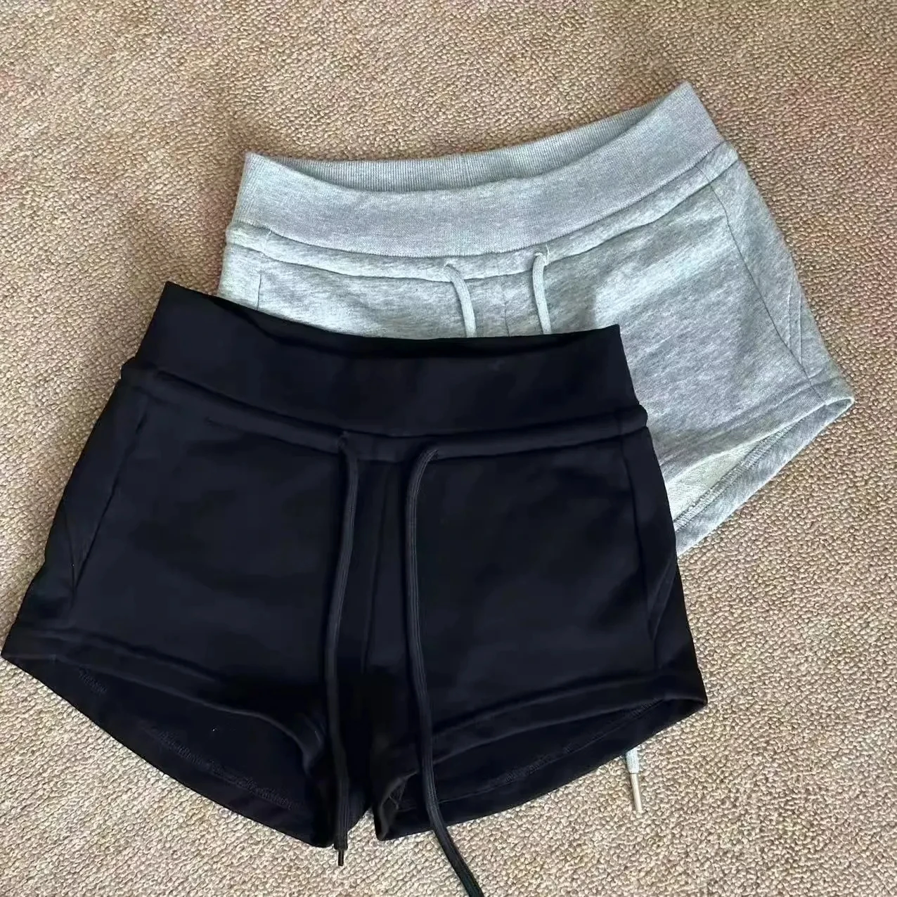 

Casual Women Sports Shorts Summer New Low Waist Slim Shorts Korean Fashion Pure All-Match Drawstring Jogging Shorts