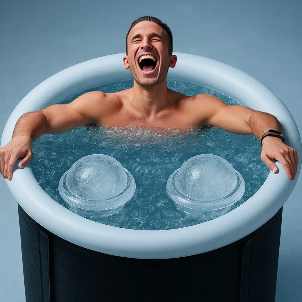 

25cm Diameter Sphere Ice Mold Easy Release Fast Freezing Round Ice Block Mold BPA-Free Reusable Giant Ice Mold Cocktails Party