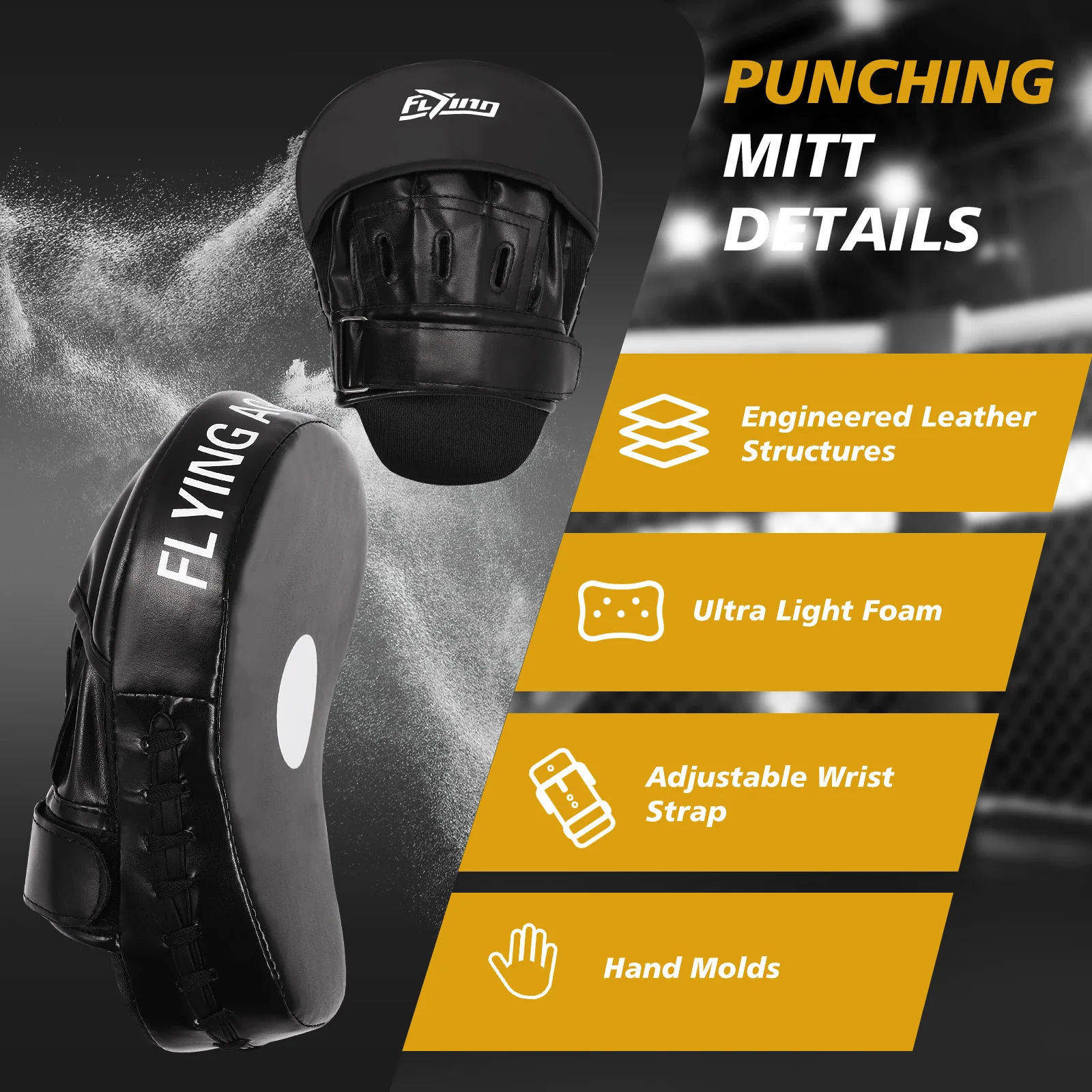 Boxing Curved Focus Punching Mitts for Men, Women, Leather Boxing Pads for Martial Arts, Boxing Training, Curved Punch Mitts for