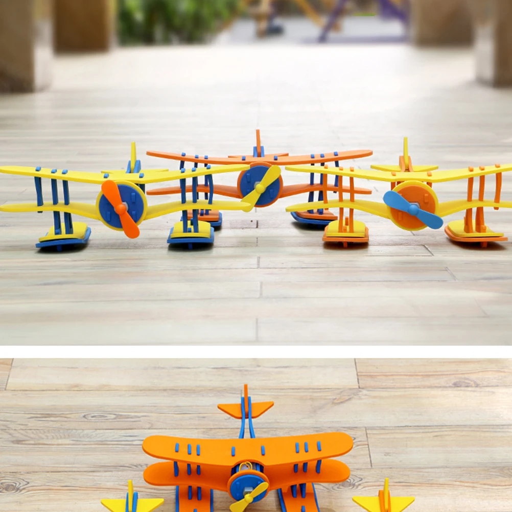 

1Pc Kids Water Plane Toy Funny EVA Assembly Toy DIY Science and Education Making Toys Supplies Early Educational Toys (without B