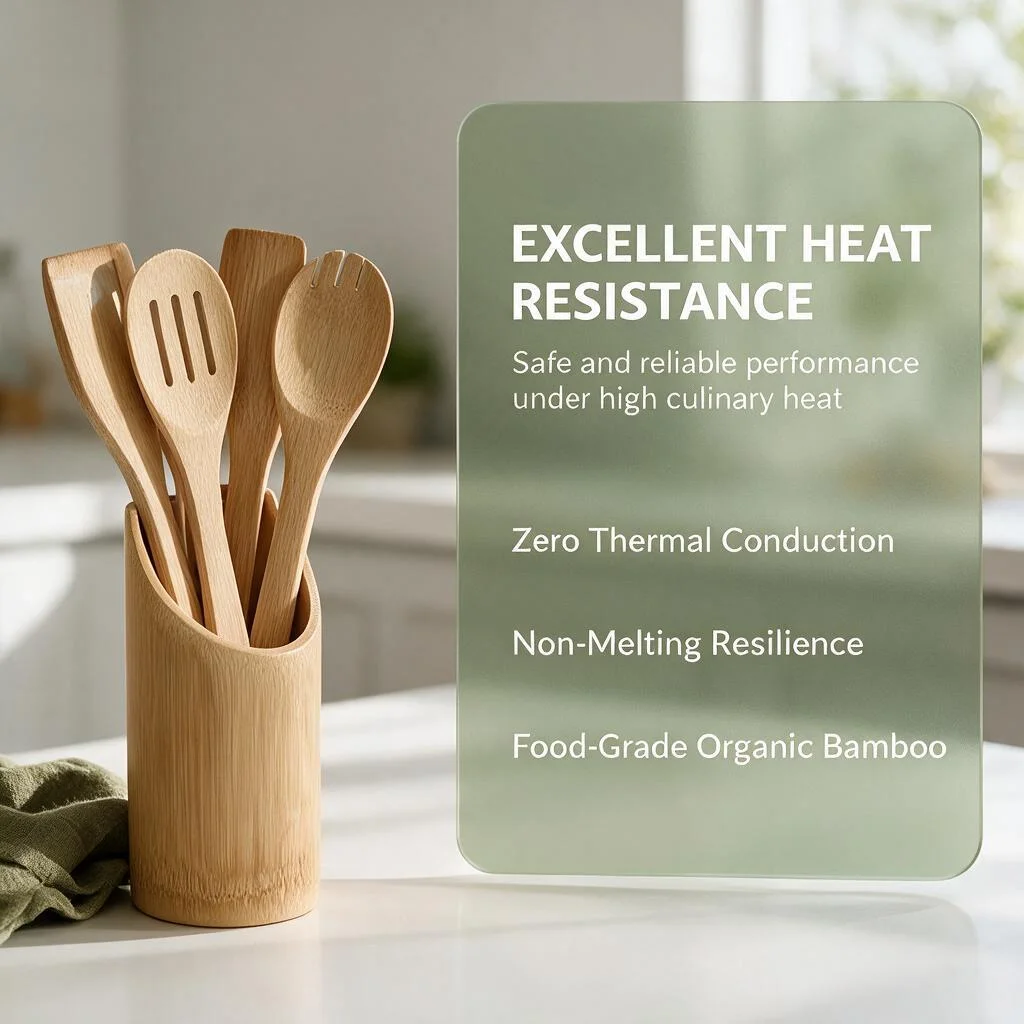 7-Piece Natural Bamboo Kitchen - Induction Cooker recension och pris