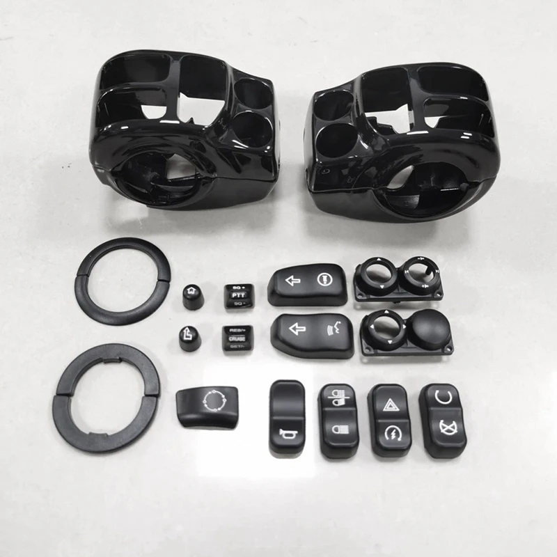 Super Sale Handlebar Control Switch Housing Button Kit for Harley Road King Street Glide FLHX