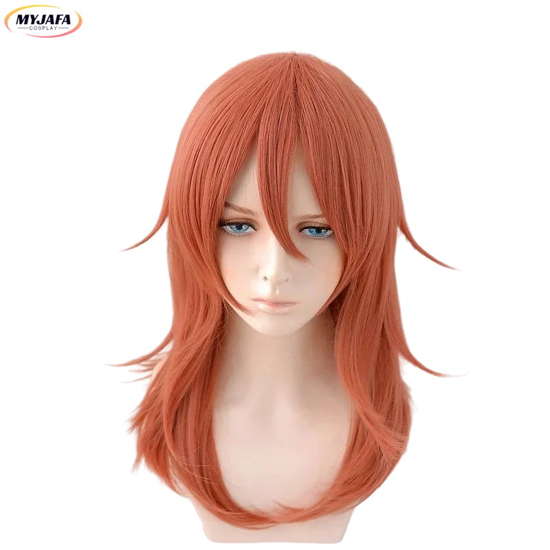 

Angel Devil Cosplay Wig High Quality 50cm Long Dark Orange Heat Resistant Synthetic Hair Anime Cosplay Wigs + Wig Cap