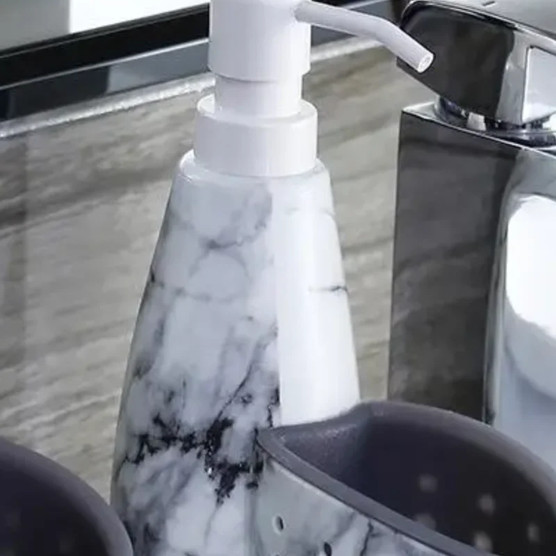 

1PC Multifunction Liquid Dispenser Home Detergent Storage Box Sponge Drain Rack Container Drainboard Soap Dish Organizer 2 In 1