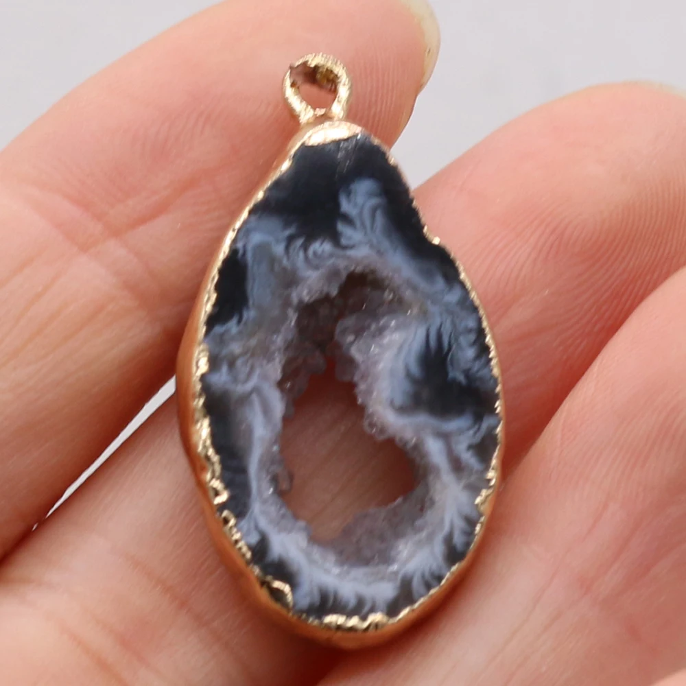 Natural Gemstone Irregular Shape Pendant for DIY Jewelry
