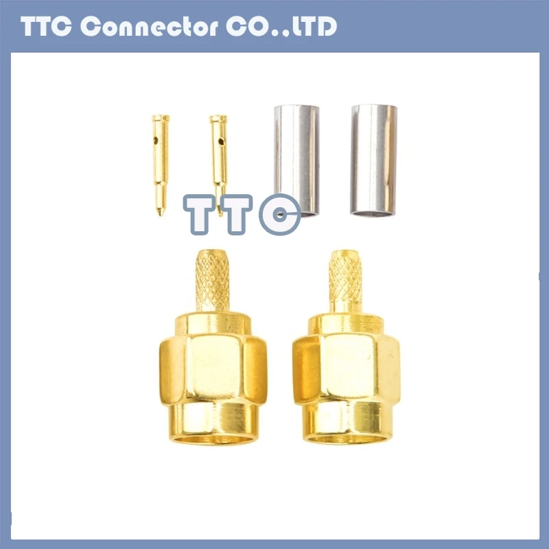 SMA-J-1.5 RF coaxial connector, SMA male plug and female socket, internal screw and pin antenna feedline connector RG3