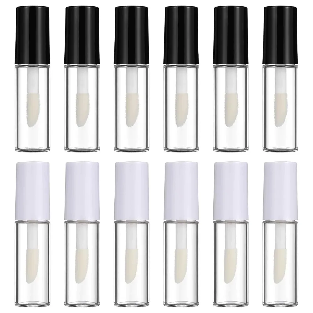 10pcs 1.2ML Empty Transparent Lip Gloss Tubes Plastic Lip Balm Tube Lipstick Mini Sample Leakproof Cosmetic Container