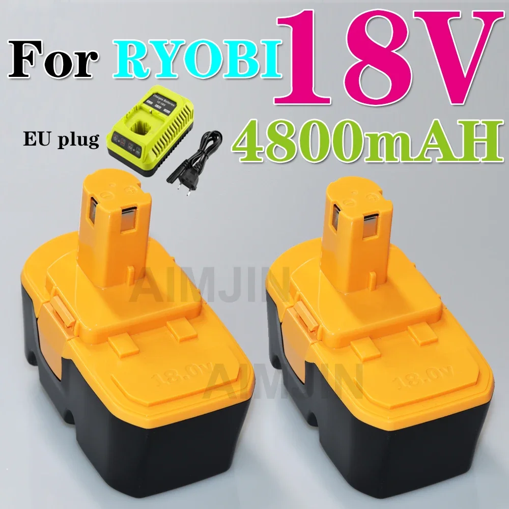 

For Ryobi 18V P100 4800 mAh Interchangeable Battery P101 ABP1801 ABP1803 BPP 1820 Rechargeable Power Tools