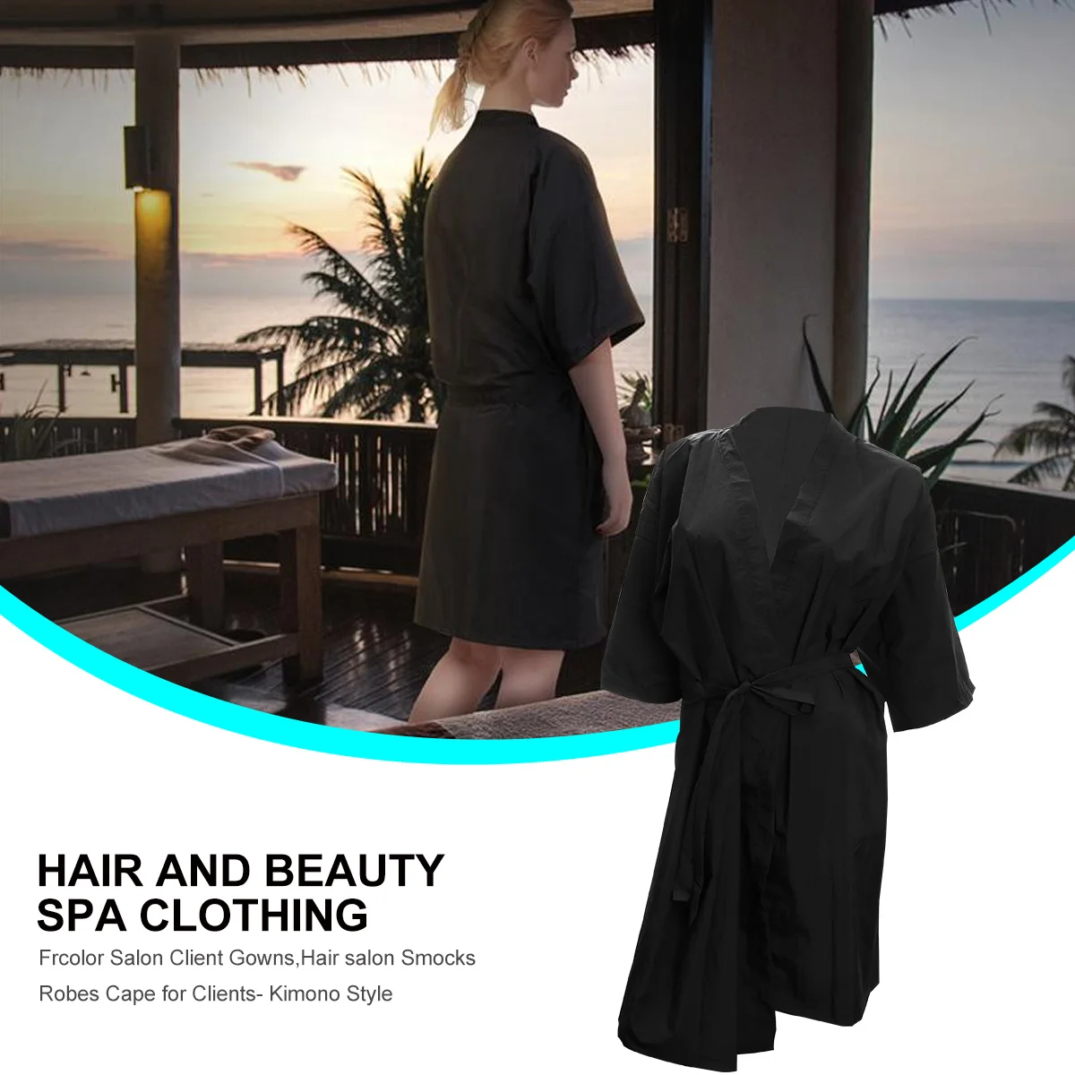 Guest Robe Bathrobe Women's Wear to Work Dresses SPA Clothes Beauty Center Costume Hairdressing Cut Out Simple Salon Gown Miss