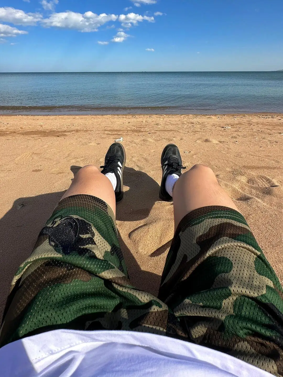 

American Retro Camouflage Me orts Men's Summer Embroidered Double Layer below Knee Casual Sports Youth Trendy Fourths Pants