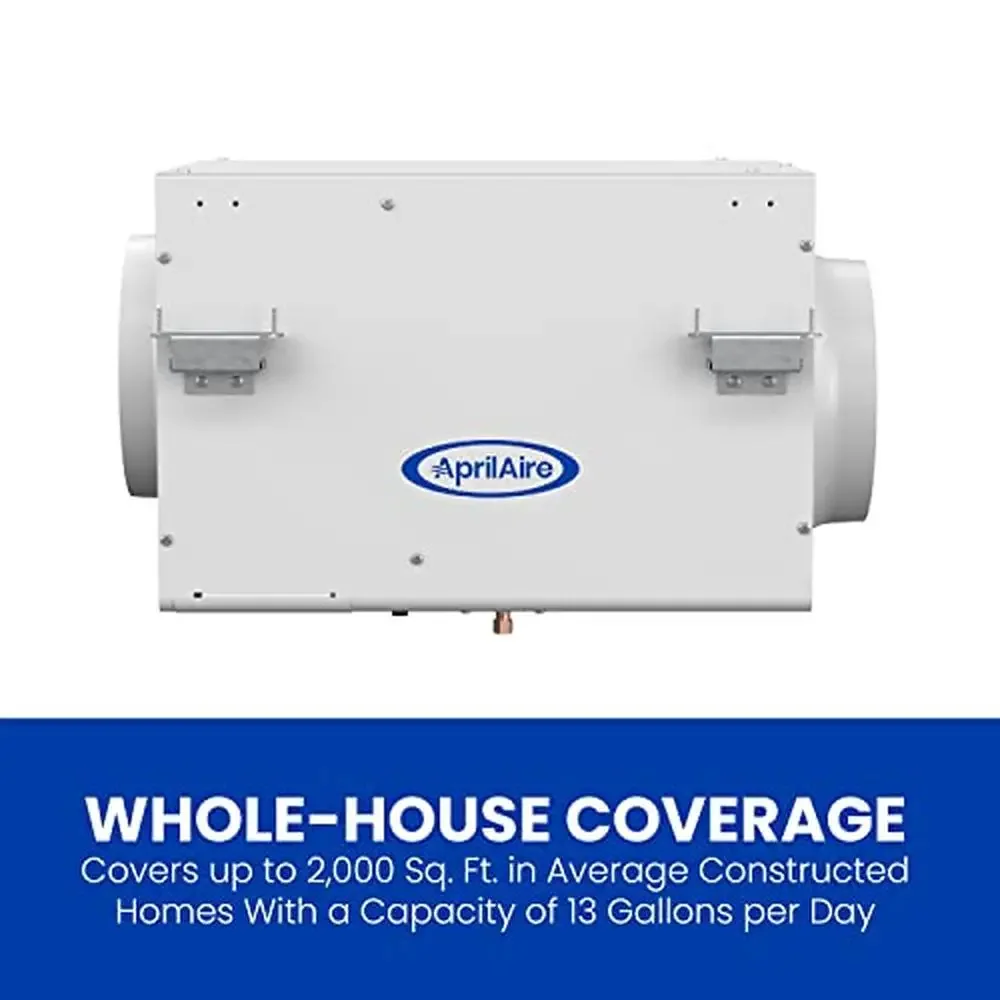 Whole-House Humidifier Homes with Ducted Forced Air Furnace Systems Boilers Mini-Splits 3900 Sq Ft Coverage 13 Gallon Capacity