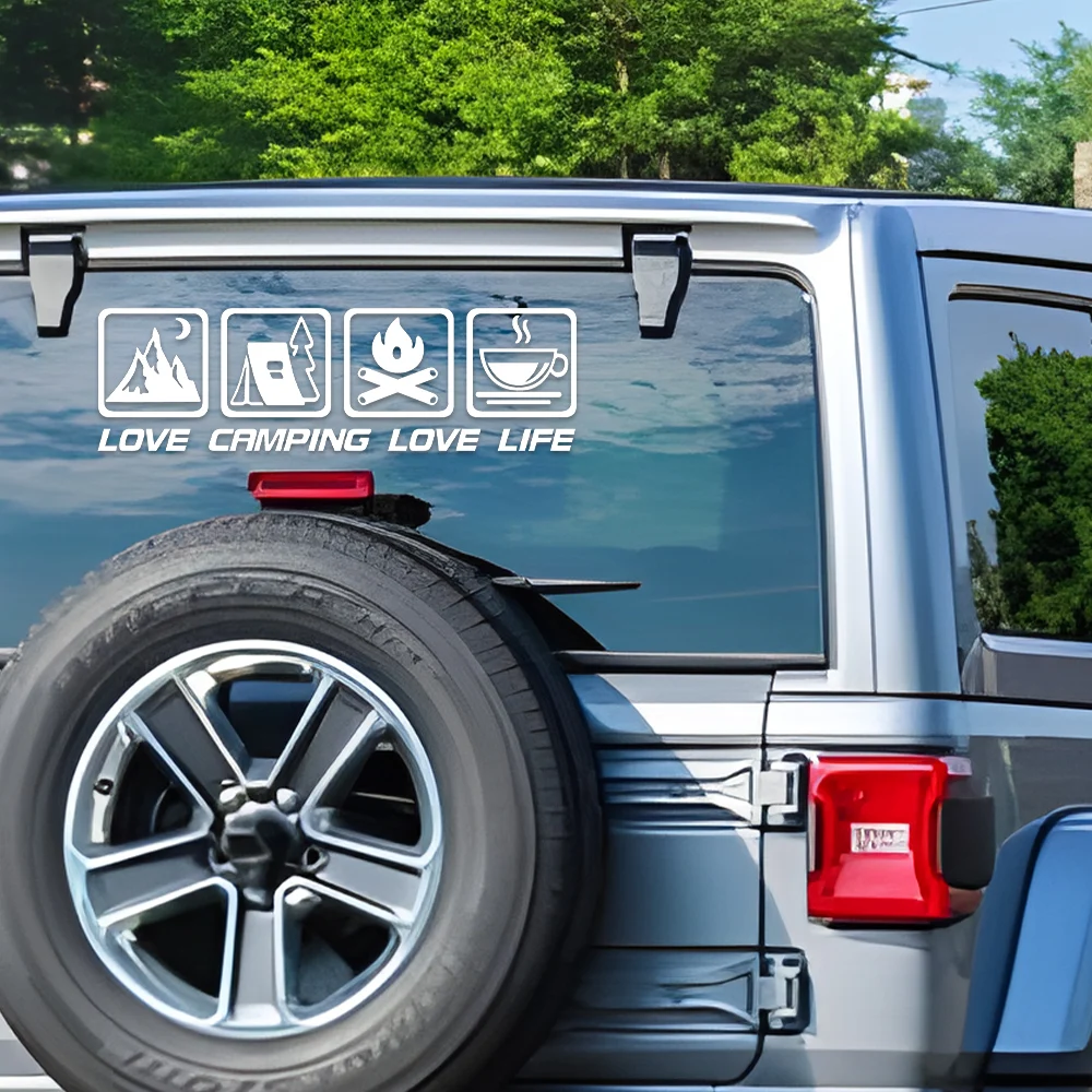 Love Camping, Love Life. Car Sticker Decoration Waterproof for Window and Bumper Stickers of Cars, Trucks and Motorcycles. image 5