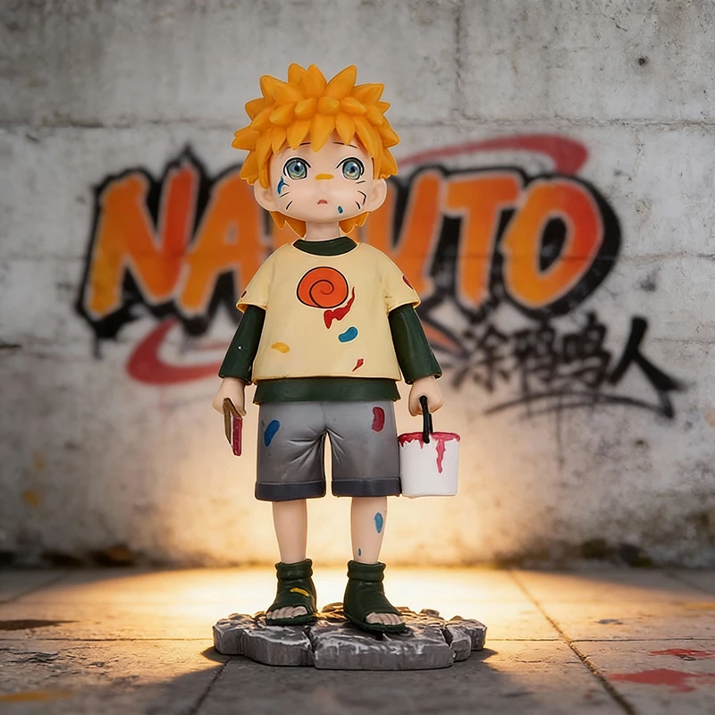 

Naruto 15cm PVC Action Figure Childhood Painter Version Anime Character Collectible Model Decoration Toy