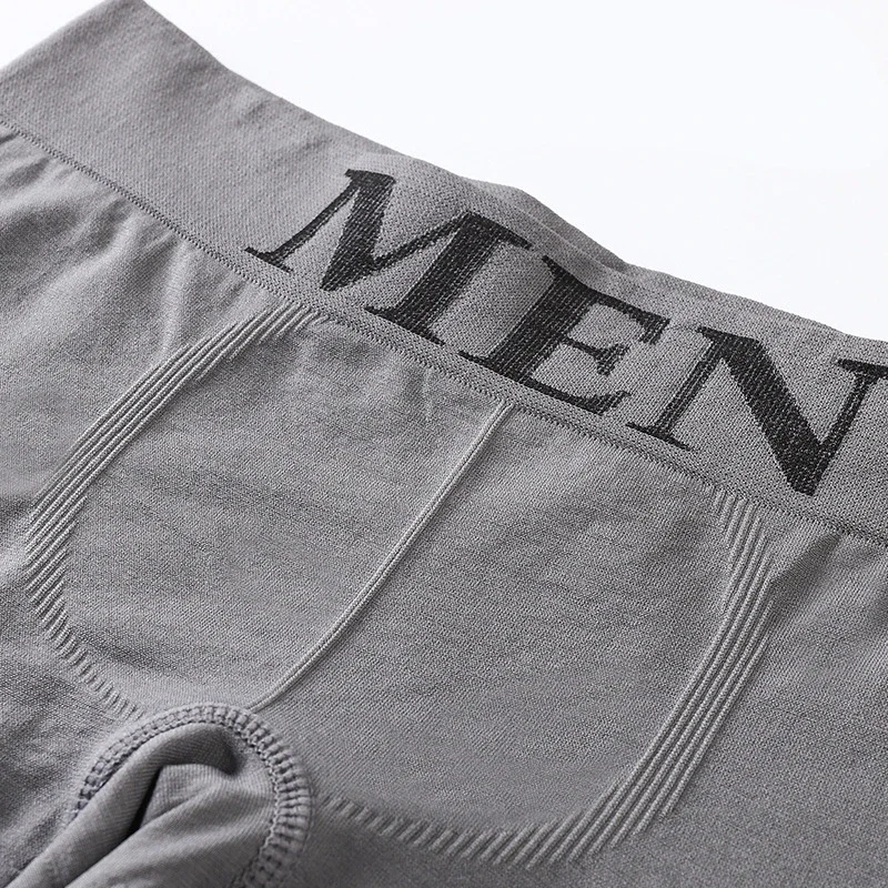 3 Pcs Men's Panties Underwear Boxers Breathable Man Boxer Solid Underpants Comfortable Male Brand Shorts Black Blue Underwear image 5