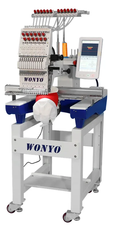 New 510*360 High-Accuracy Small T-Shirt Embroidery Machine 1 Head 200 Patterns 16 Languages 12 Needles Computerized 1200 RPM