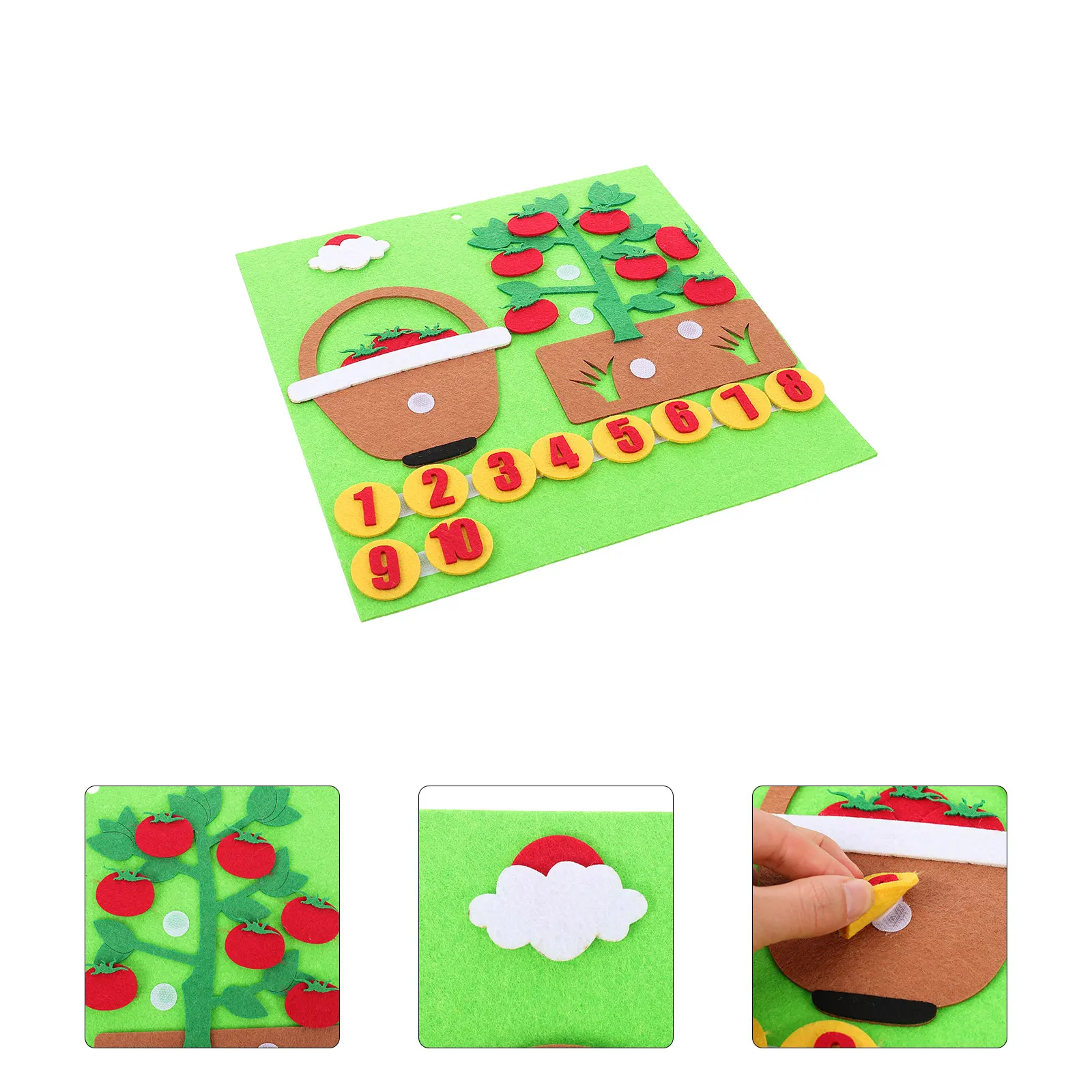 

Educational Toys for Toddlers Mathematics Early Board Children's Practice Teaching Aids Red Felt
