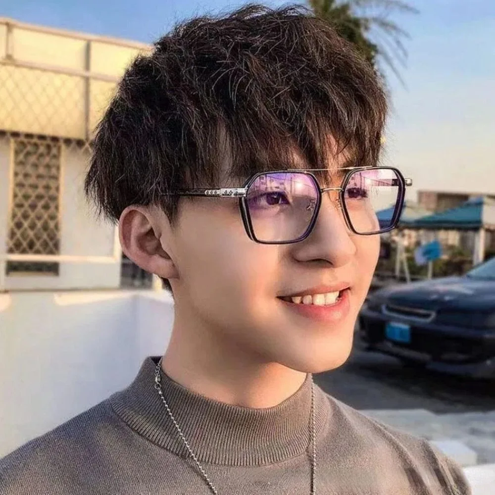 Eye Protection Anti-Blue Light Glasses Portable Ultralight Metal Frame Eyewear Blue Ray Blocking Computer Goggles Office