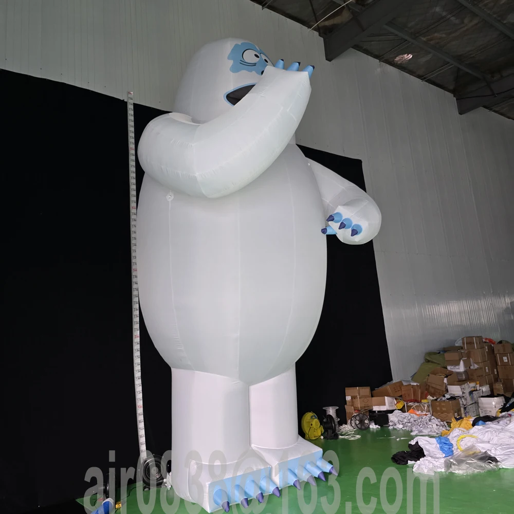 Muñeco de nieve inflable gigante de Navidad con luces Led, muñeco de nieve Abominable para interiores y exteriores, Yeti inflable para decoración de jardín, césped y patio