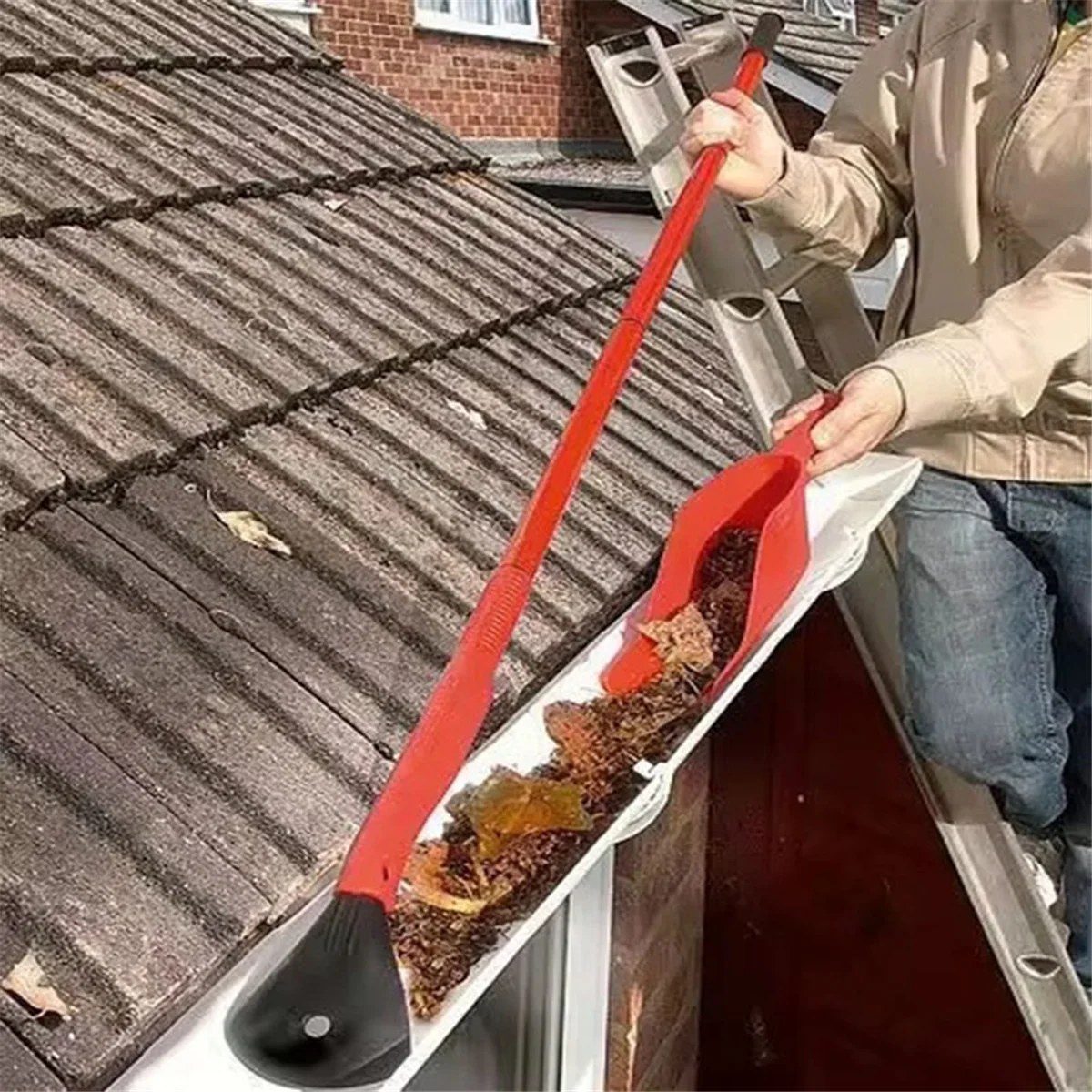 

YYg-oRetractable Eaves Sink Gutter Leaf Cleaning Set Plastic