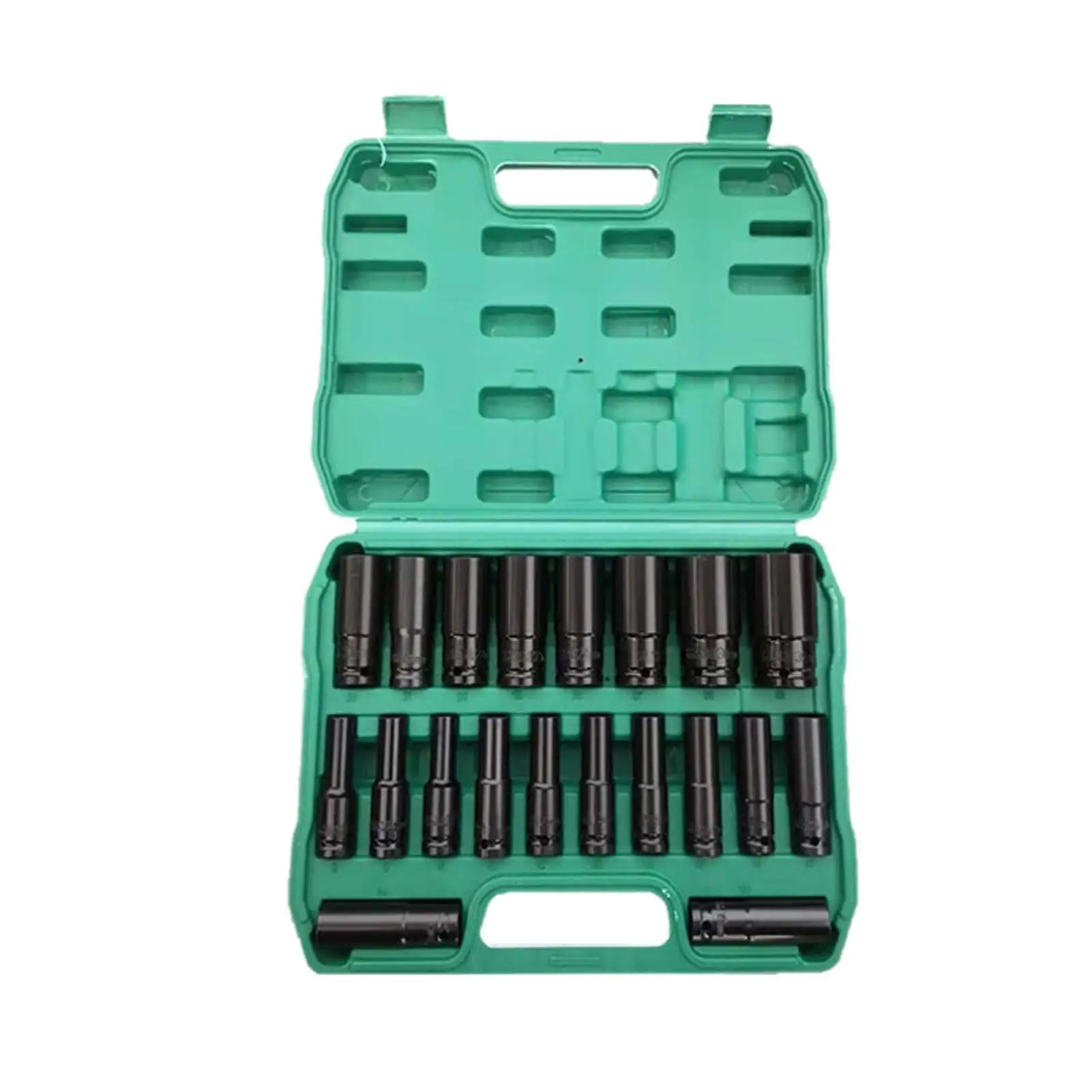Universal Drive Impact Socket Set Multi Size Steel Car Repair Tool Kit Black Case for Workshop