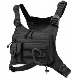 Outdoor Tactical Chest Bag Men's Vest EDCAnti-Theft Chest Pack for Cycling Bags Running Front Chest Bag Sports Vest Bag