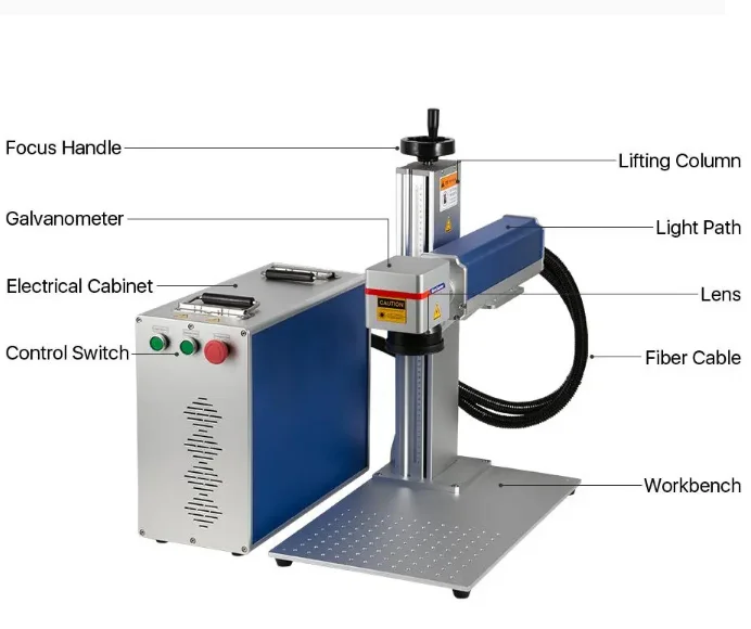 OEM Customizable High-Accuracy Fiber Engraving Machine for Metal Jewellery Materials Supporting DXF/PLT/BMP/AI Formats