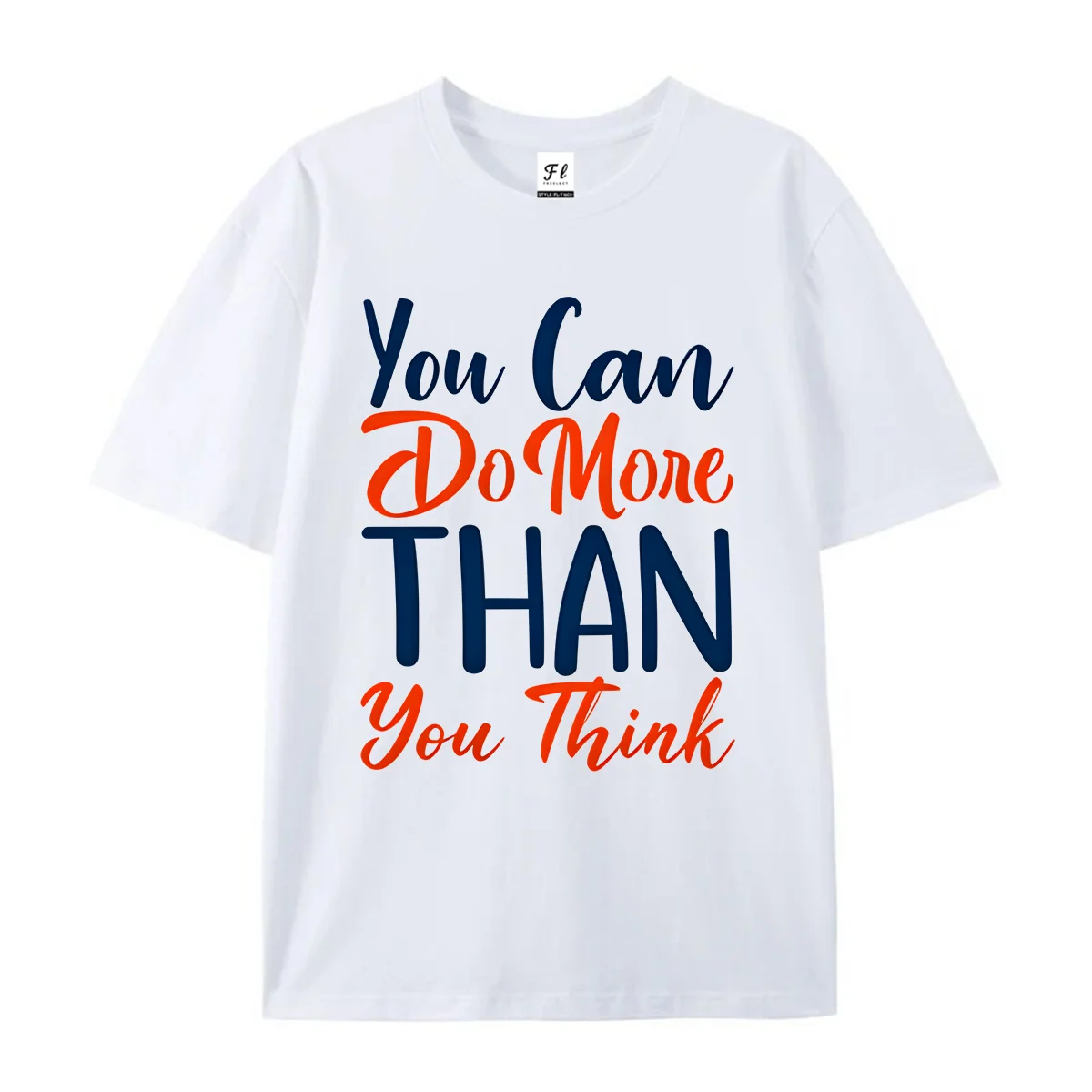 Men Short Sleeve T Shirt You Can Do More Than You Think Letter Graphic Tees Inspirational Quote Print Casual O Neck Summer Tops