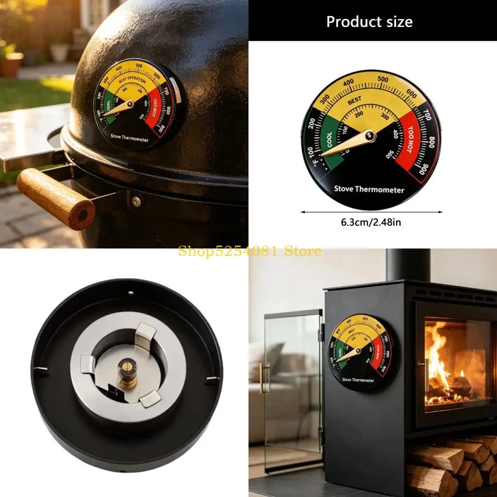 AXYC Stove Thermometers Temperature Reader with Back, Large Face Display and Two-Scale Viewing for Daily