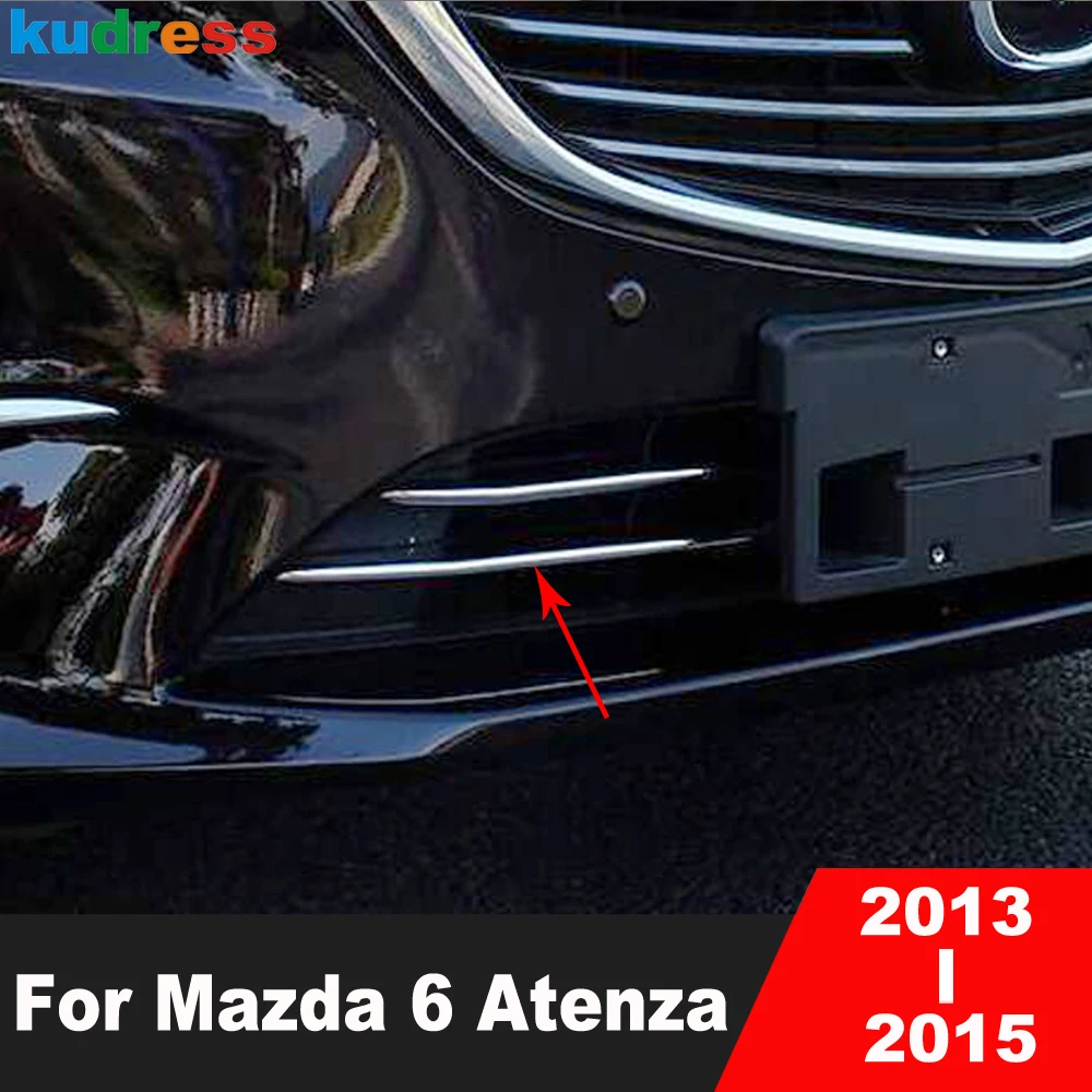 

Front Lower Grille Grills Cover Trim For Mazda 6 Atenza 2013 2014 2015 Chrome Car Racing Grill Molding Garnish Strip Accessories
