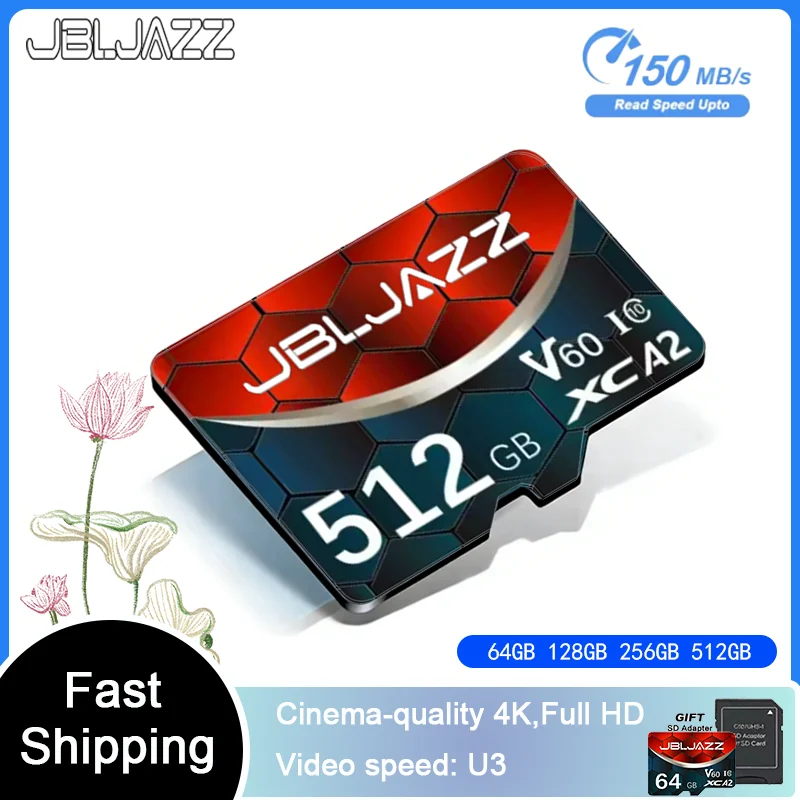 

High-Speed 512GB Extreme Micro SD Card 256GB 128GB 64GB Class 10 TF Flash Memory for Xiaomi Phone Camera Table