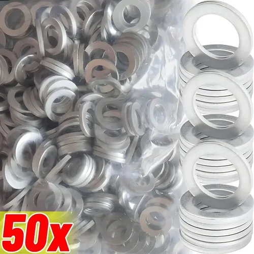 Imagen 2 del producto 50/10 Uds tapón de drenaje de aceite de coche arandelas de aplastamiento juntas de 14mm para Honda Accord Civic CRV CRZ HRV Pilot Acura 9410914000 94109-14000