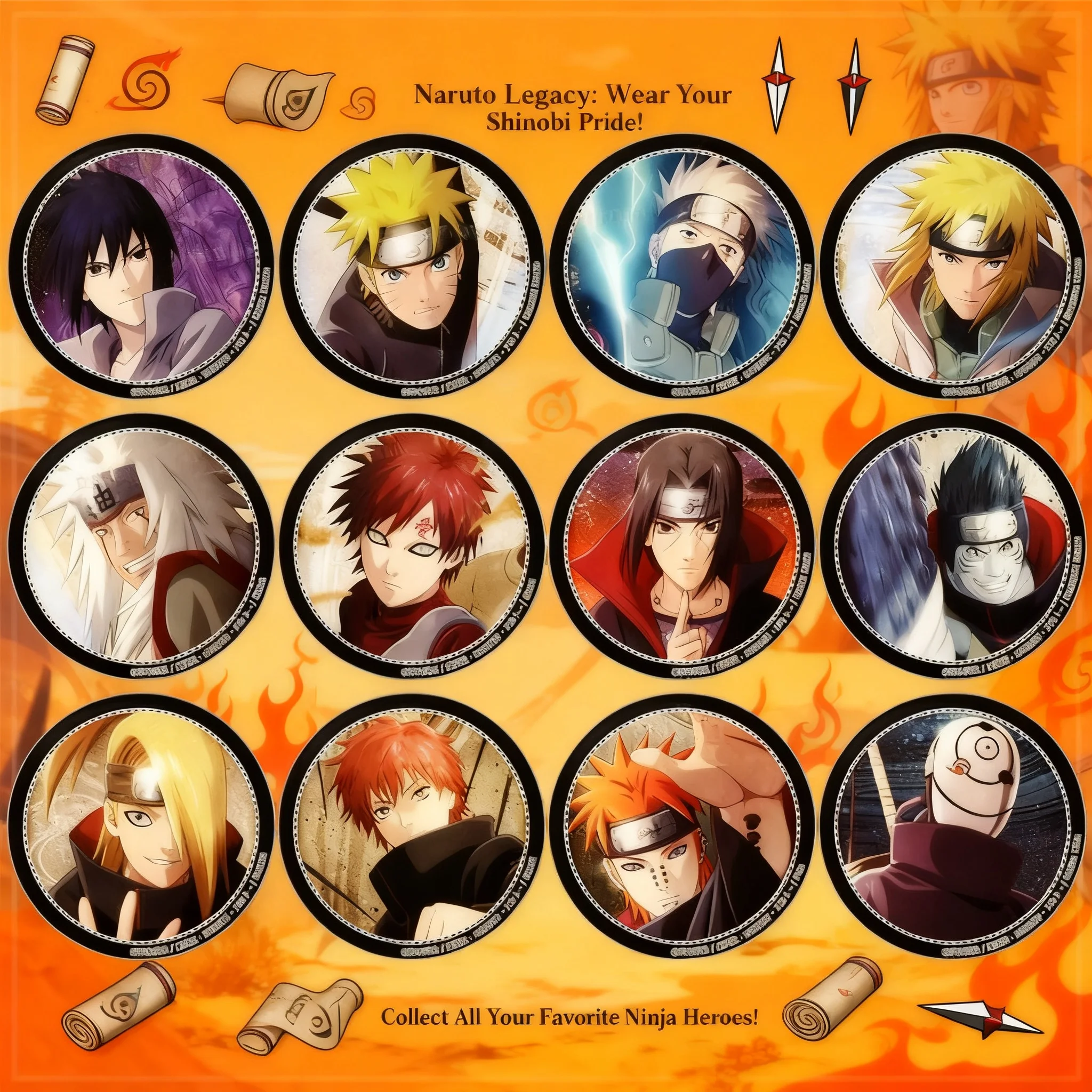 

Naruto Anime Badge Pendant Mirror Itachi Uchiha Cosplay Accessory Creative Brooch Pin for Bag Keychain Collection Gift