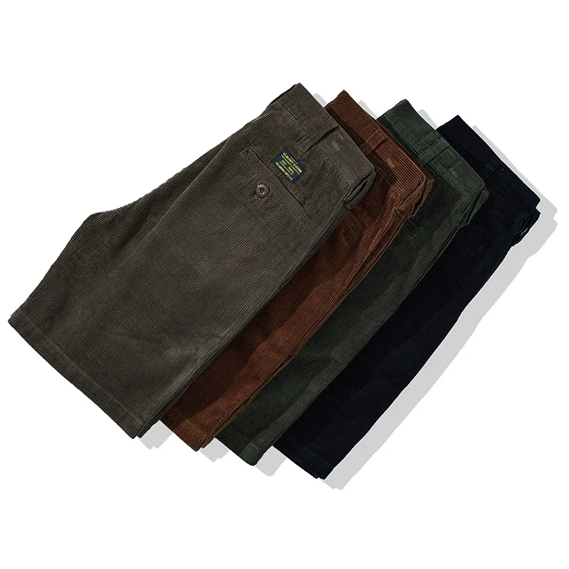 New Retro Casual Five-point Pants Men's Thick Corduroy Shorts Outdoor Hiking Sports Climbing Camping Tooling Clothing Walking