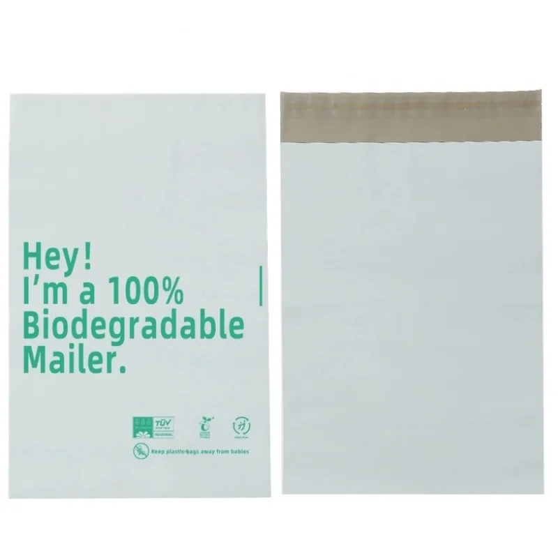 100PCS PLA + PBAT Poly Mailer Zelfklevende Envelop Biologisch Afbreekbare Tas DIY Milieuvriendelijke Kleding Beddengoed Beha Geschenken Verpakking Zakjes