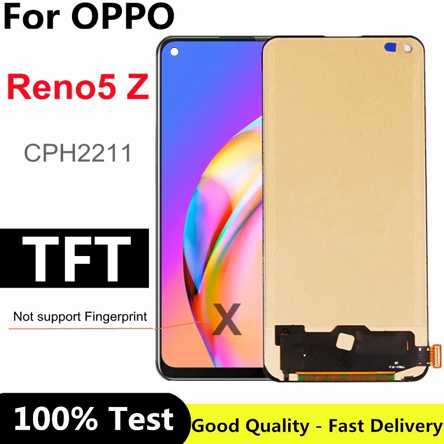 

6.4" TFT For Oppo Reno5 Z CPH2211 LCD Display With Touch Screen Digitizer Assembly for OPPO Reno 5 Z 5Z Display