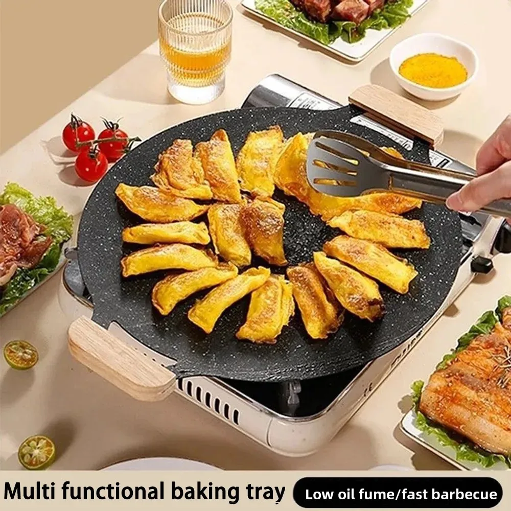 Multi-Purpose Cooking Barbecue Plate with Anti-Stick Design Even Heat Conduction Easy to Clean And Carry for BBQ Enthusiasts