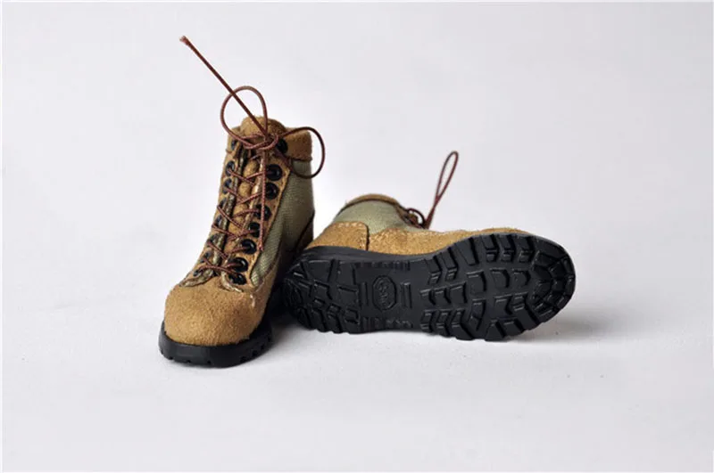 Botas tácticas del ejército de soldado masculino, zapatos militares con cordones para desierto, accesorio para modelo de figura de acción de 12 ", decoración artesanal, 1/6