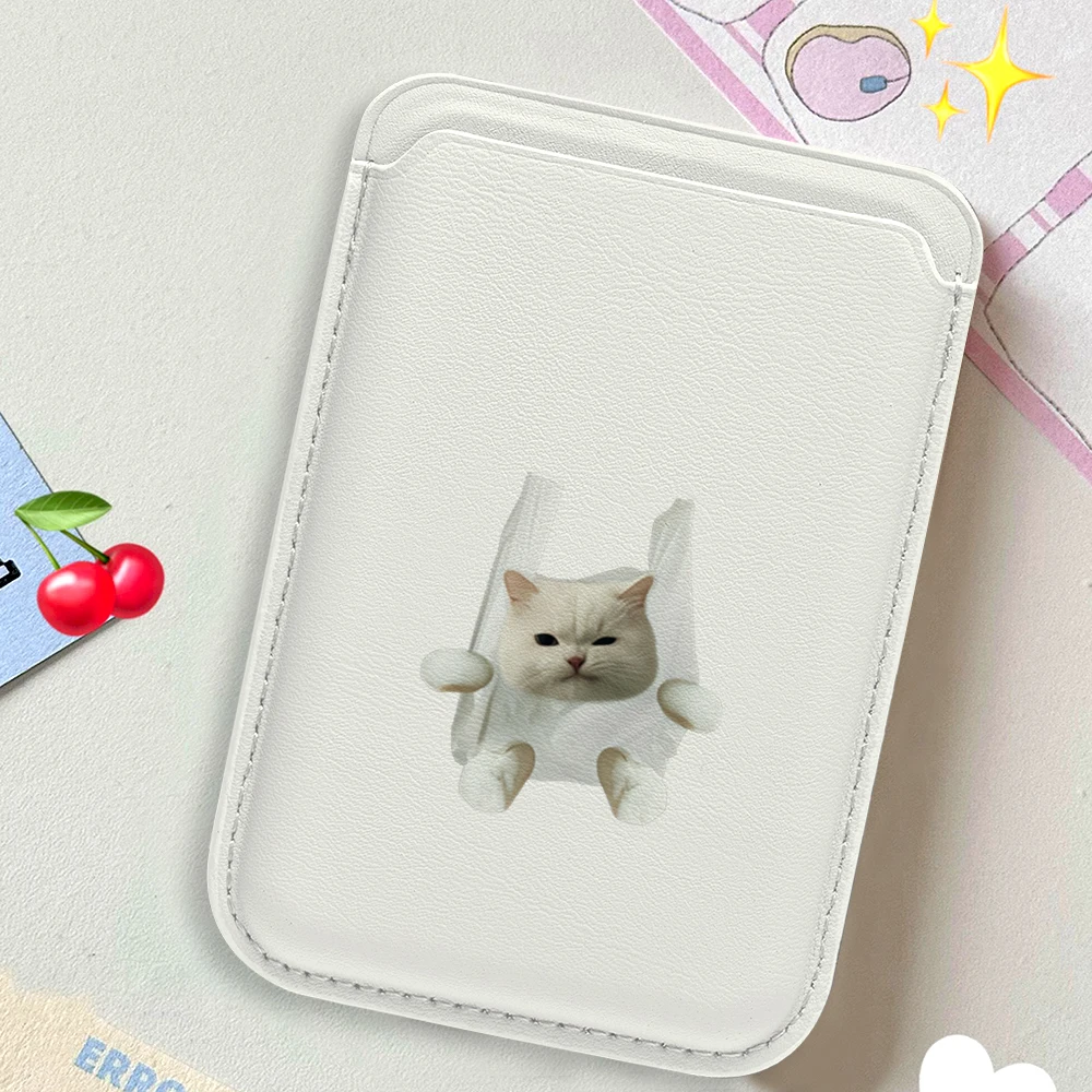 Leather Wallet Card Holder Phone Cover - Забавный кожаный чехол-кошелек для карт с