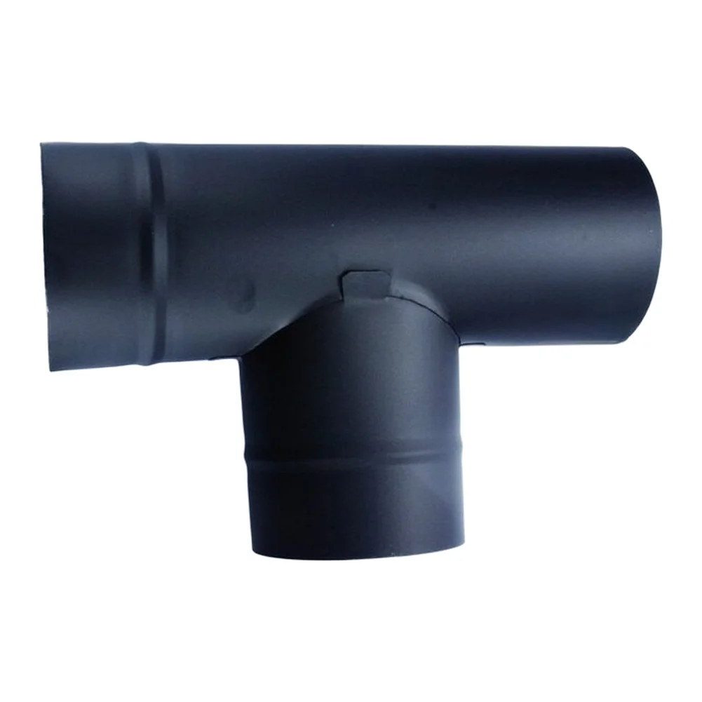 Stove Pipe T-Piece 125/135/153mm Stainless Steel Pipe Flue Pipe Exhaust-Pipe Chimney Pipe Heating Fireplace Connection