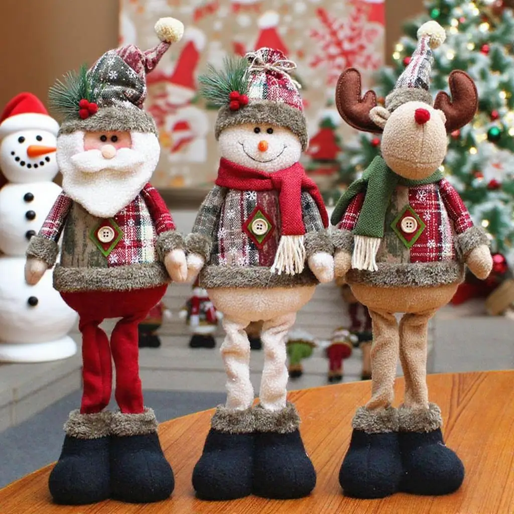

Christmas Dolls Tree Decor New Year Ornament Reindeer Snowman Santa Claus Standing Doll Navidad Decoration Merry Christmas 2026