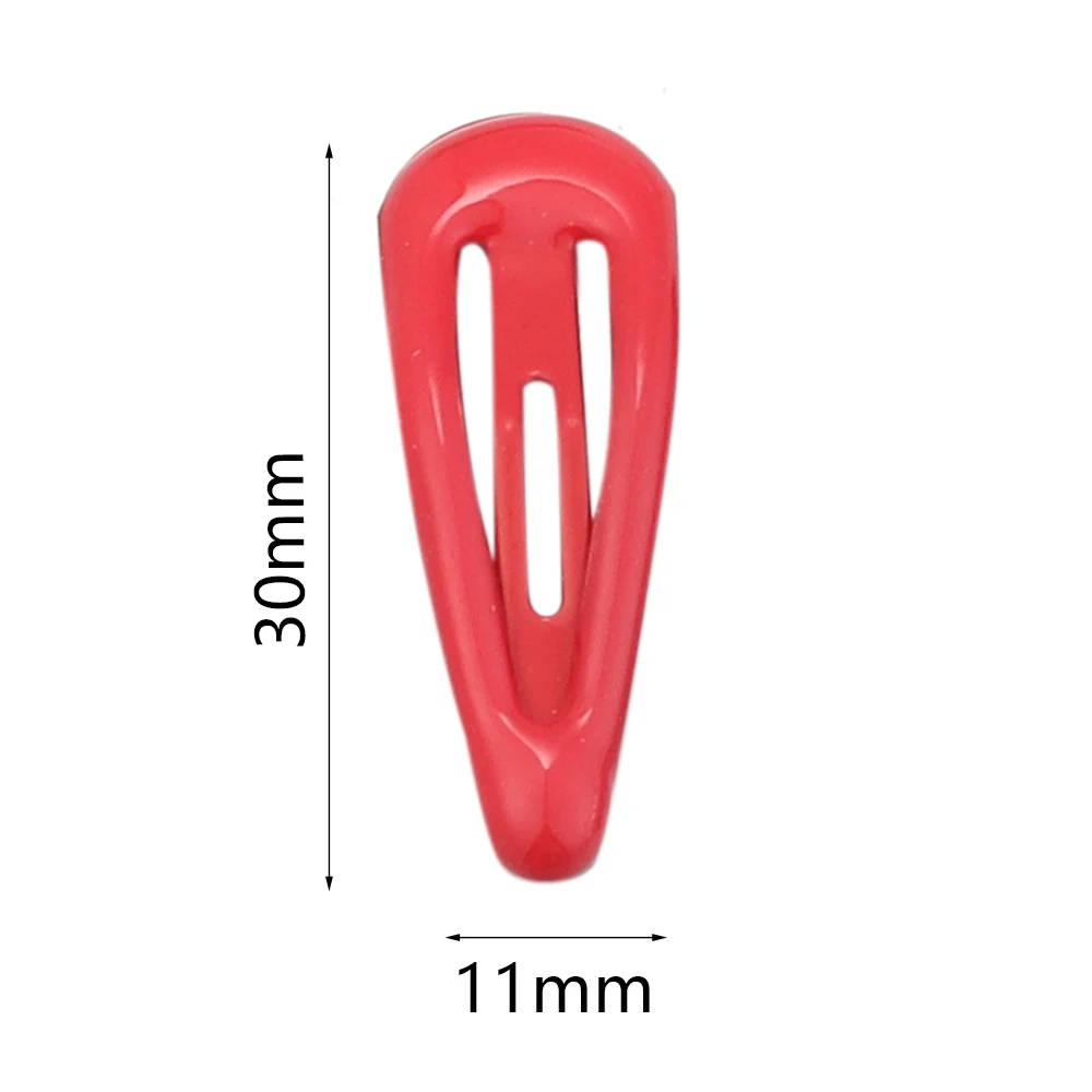 30pcs 3cm Colorful BB Hair Clips Girls Water Drop Shape Hairpin Cute Princess Barrette Simple Snap Clip Kids Hair Accessories